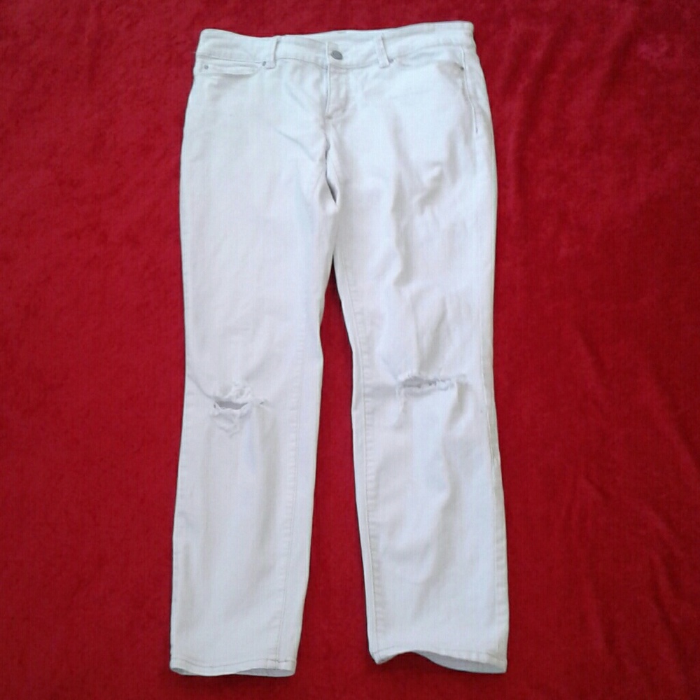 Ann Taylor Modern Fit Jeans, white Sz 8T